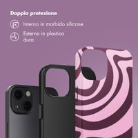 Selencia Cover Posteriore Vivid Apple iPhone 13 - Wavy Swirl Pink Plum