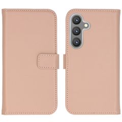 Selencia Cover a libro in vera pelle Samsung Galaxy S24 - Dusty Pink