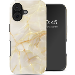 Selencia Cover posteriore Vivid con MagSafe Apple iPhone 17 - Golden Beige Marble