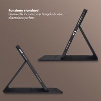 Selencia Cover Riva Apple iPad 11 (2025) 11 pollici A16 / iPad 10 (2022) 10.9 pollici - Nero