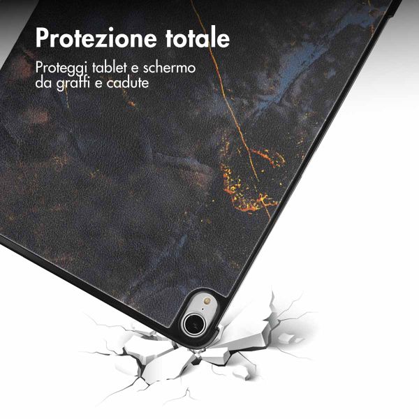 imoshion Cover Trifold Design Apple iPad Air 13 pollici (2026) M4 / (2025) M3 / (2024) M2 - Black Marble