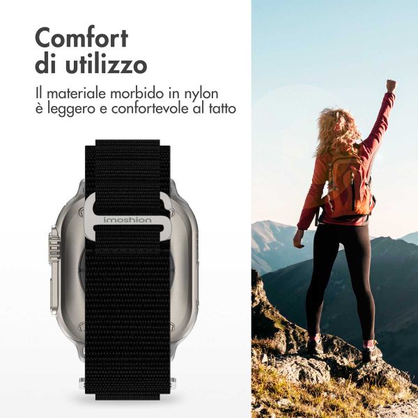 imoshion Cinturino in nylon Alpine Apple Watch | 44/45/46/49 mm - Nero