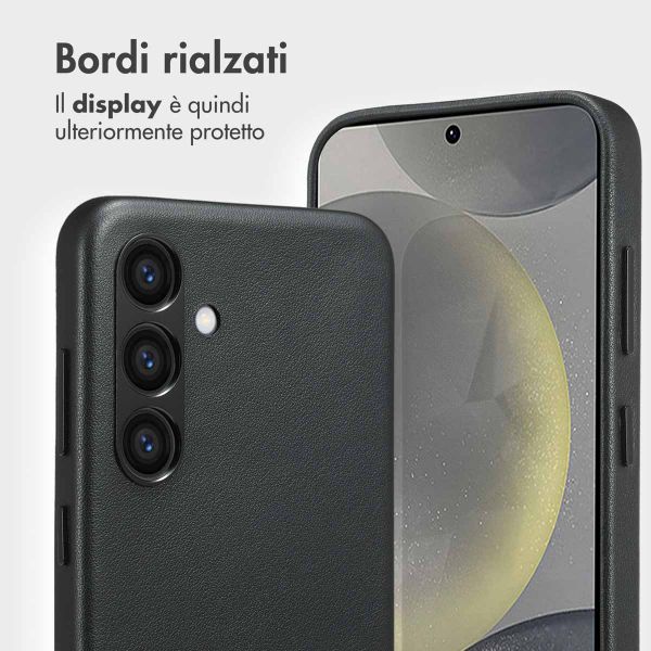 Accezz Cover in pelle 2 in 1 con MagSafe Samsung Galaxy S24 - Onyx Black