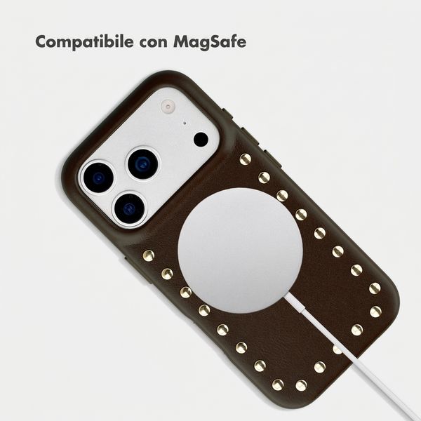 Selencia Cover posteriore Studs con MagSafe Apple iPhone 17 Pro Max - Cacao Crush