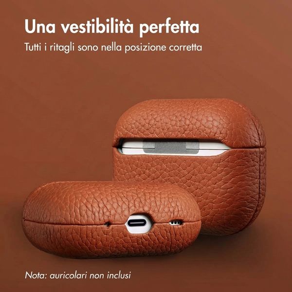 Accezz Cover in vera pelle  Apple AirPods Pro 2 - Cognac