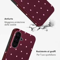 Selencia Cover Posteriore Vivid Samsung Galaxy A37 (5G) - Happy Dots Burgundy