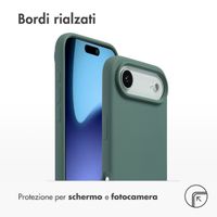 Accezz Cover in silicone liquido con MagSafe Apple iPhone Air - Verde scuro