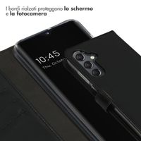 Selencia Cover a libro in vera pelle Samsung Galaxy A25 (5G) - Nero