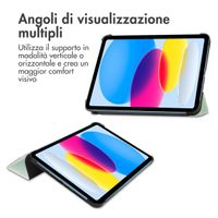 imoshion Cover a libro Trifold Apple iPad 11 (2025) 11 pollici A16 / iPad 10 (2022) 10.9 pollici - Verde chiaro