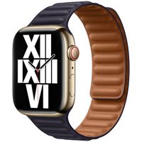 Apple Cinturino Leather Link Apple Watch | 44/45/46/49 mm - Taglia S/M - Ink