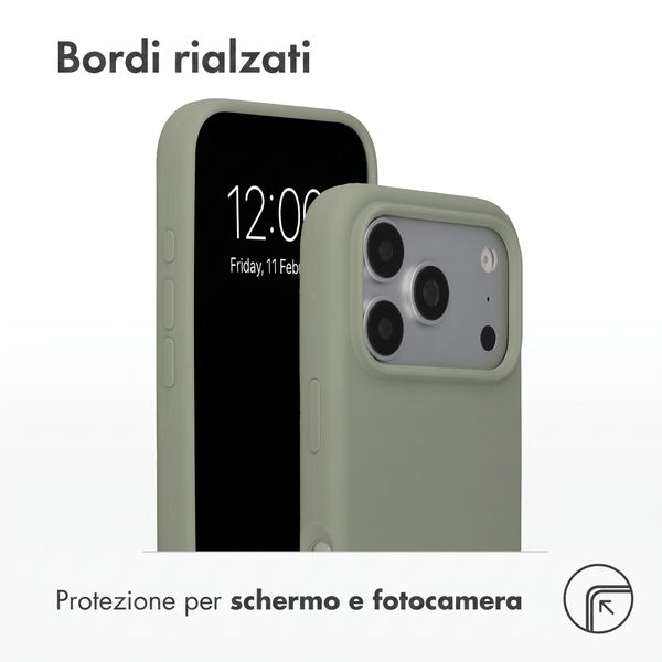 Accezz Cover in silicone liquido con MagSafe Apple iPhone 18 Pro / 17 Pro - Cooper Green