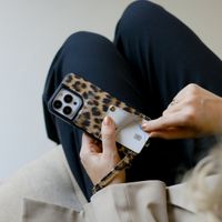Selencia Cover per telefono Nova con cordino e portacarte Apple iPhone 14 - Leopard