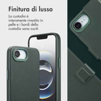 Accezz Cover in pelle 2 in 1 con MagSafe Apple iPhone 17e / 16e - Cedar Green