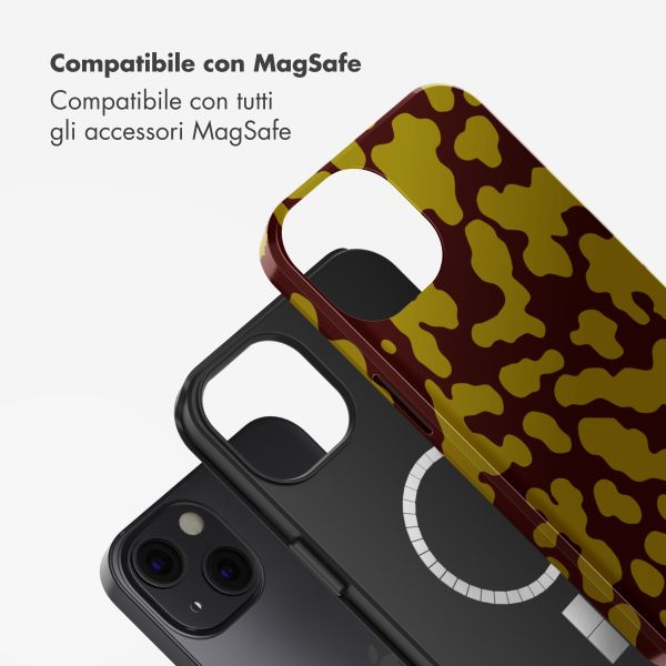Selencia Cover posteriore Vivid con MagSafe Apple iPhone 13 - Moo'd Olive Dust
