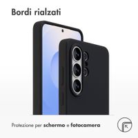 Accezz Cover in silicone liquido con MagSafe Samsung Galaxy S26 Ultra - Nero