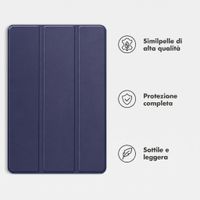 imoshion Cover a libro Trifold Apple iPad 11 (2025) 11 pollici A16 / iPad 10 (2022) 10.9 pollici - Blu