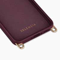 Selencia Cover posteriore Rivièra con MagSafe con ganci rimovibili Samsung Galaxy A37 (5G) - Bold Burgundy