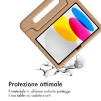 imoshion Cover Posteriore Kidsproof con Maniglia Apple iPad 11 (2025) 11 pollici A16 / iPad 10 (2022) 10.9 pollici - Beige
