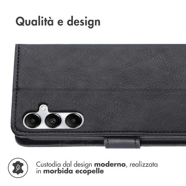 imoshion Cover a libro di Lusso Samsung Galaxy A15 (5G/4G) - Nero