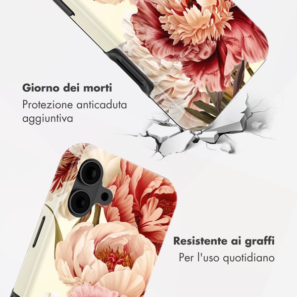 Selencia Cover posteriore Vivid con MagSafe Apple iPhone 16 - Vintage Peony