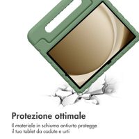 imoshion Cover Posteriore Kidsproof con Maniglia Samsung Galaxy Tab A11 Plus / A9 Plus - Olive Green