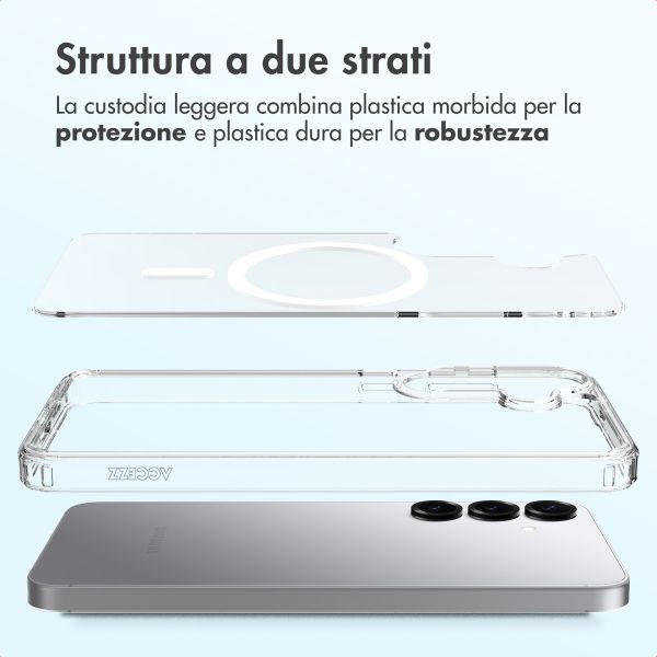 Accezz Cover posteriore Xtreme Impact con MagSafe Samsung Galaxy S25 Plus - Trasparente