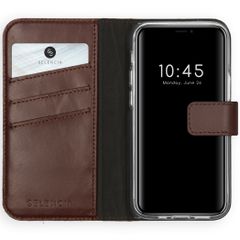 Selencia Cover a libro in vera pelle Apple iPhone 12 Mini - Marrone