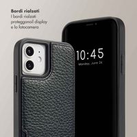 Selencia Cover per telefono Nova con cordino e portacarte Apple iPhone 12 (Pro) - Nero