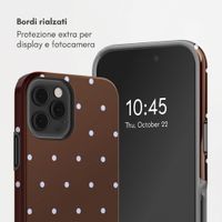 Selencia Cover Posteriore Vivid Apple iPhone 12 (Pro) - Happy Dots Chocolate