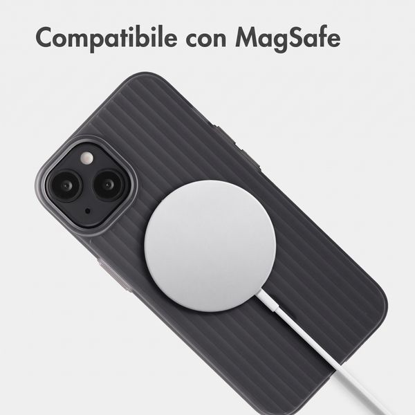 Accezz Cover Lite con MagSafe | Fluted | Apple iPhone 14 - Grigio
