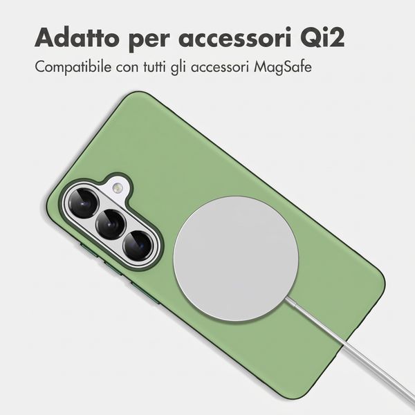 imoshion Cover posteriore Color con Thin MagSafe Ring Samsung Galaxy S26 - Verde scuro