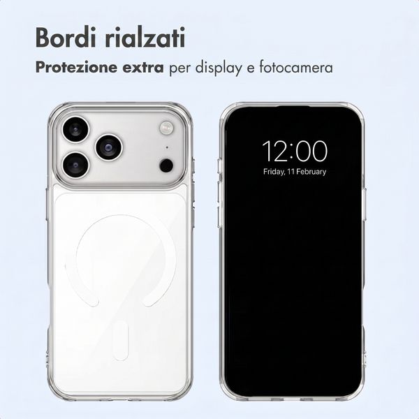 imoshion Cover posteriore protettiva con MagSafe Apple iPhone 18 Pro / 17 Pro - Trasparente