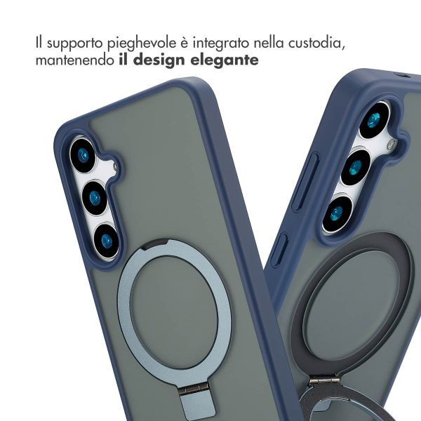 Accezz Cover con anello e supporto con MagSafe Samsung Galaxy S24 Plus - Blu