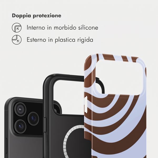 Selencia Cover posteriore Vivid con MagSafe Apple iPhone 17 Pro - Dream Swirl Chocolate