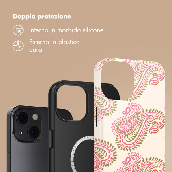 Selencia Cover posteriore Vivid con MagSafe Apple iPhone 13 - Paisley Blush