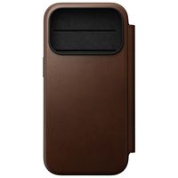 Nomad Cover a libro in pelle moderna Apple iPhone 18 Pro Max - Brown