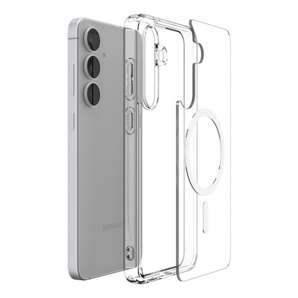 Spigen Cover Posteriore Ultra Ibrida con MagSafe Samsung Galaxy S25 FE - Clear / White