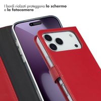Selencia Cover a libro in vera pelle Apple iPhone 17 Pro Max - Rosso