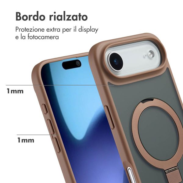 Accezz Cover con anello e supporto con MagSafe Apple iPhone Air - Marrone