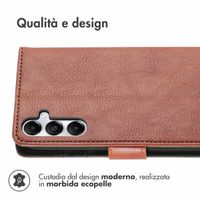 imoshion Cover a libro di Lusso Samsung Galaxy S25 Plus - Marrone