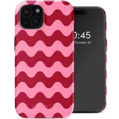Selencia Cover posteriore Vivid con MagSafe Apple iPhone 15 - Wave Vibes Lipstick