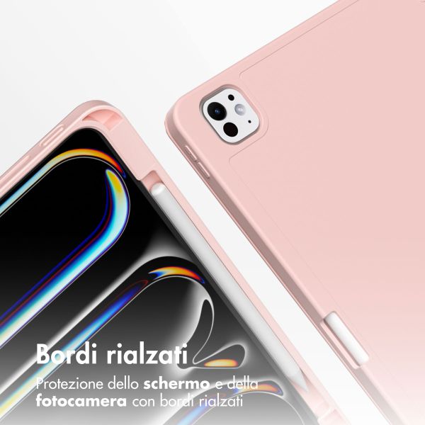 Accezz Cover a libro in silicone Smart Apple iPad Pro 13 (2025) M5 / (2024) M4 - Rosa