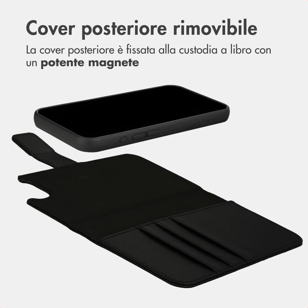 imoshion Cover a libro di lusso 2-in-1 rimovibile Apple iPhone 17e / 16e - Nero