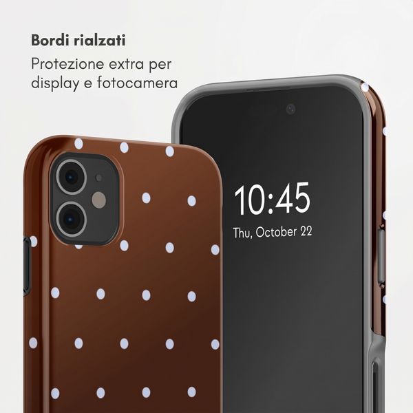 Selencia Cover Posteriore Vivid Apple iPhone 11 - Happy Dots Chocolate