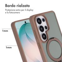 Accezz Cover con anello e supporto con MagSafe Samsung Galaxy S26 Ultra - Marrone