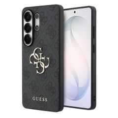 Guess Cover Posteriore con Logo 4G in Metallo Samsung Galaxy S26 Ultra - Nero