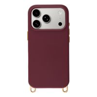 Selencia Cover posteriore Rivièra con MagSafe con ganci rimovibili Apple iPhone 18 Pro / 17 Pro - Bold Burgundy