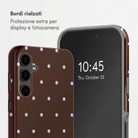 Selencia Cover Posteriore Vivid Samsung Galaxy S24 FE - Happy Dots Chocolate