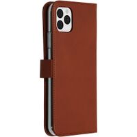 Selencia Cover a libro in vera pelle Apple iPhone 11 Pro Max - Marrone chiaro