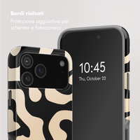 Selencia Cover posteriore Vivid con MagSafe Apple iPhone 17 Pro Max - Art Wave Black